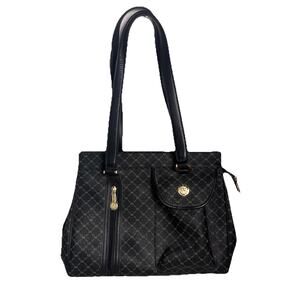 Rioni Italian Chelsea Black Leather Shoulder Bag Handbag Organizer Purse $290